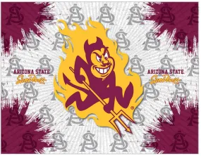 Arizona State Sun Devils HBS Gray Red Devil Logo Wall Canvas Art Picture Print