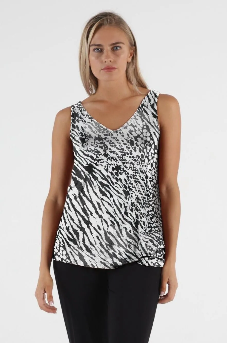 Betty Basics Dallas Reversible Tank in Instinct Print