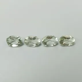 Green PRASIOLITE AMETHYST Gemstone Normal Cut : 2.50cts Natural Untreated Amethyst Oval Shape Briolette 7*5mm 4pcs (With Video)