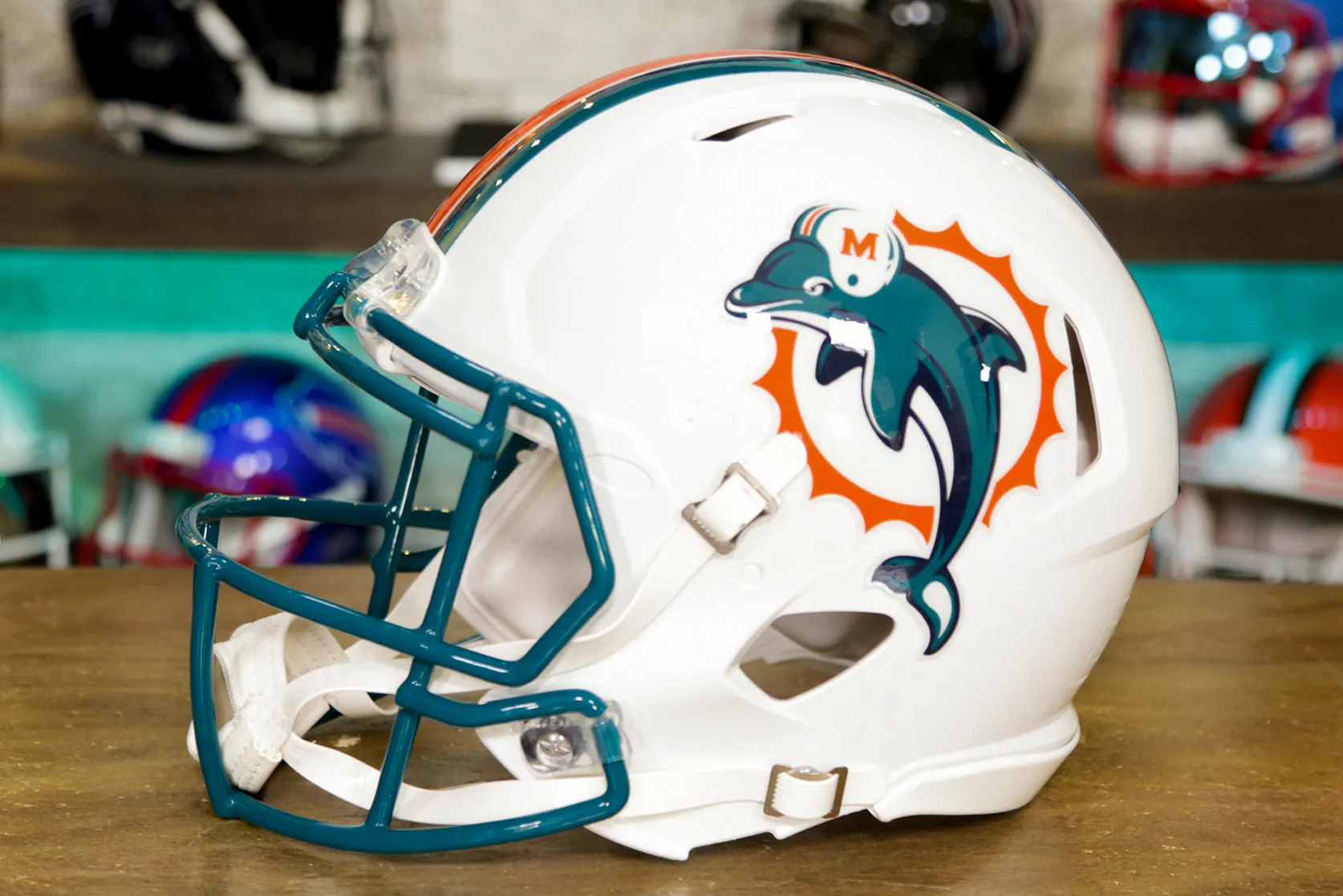 Miami Dolphins Riddell Speed Authentic Helmet - 1996-2012 Throwback