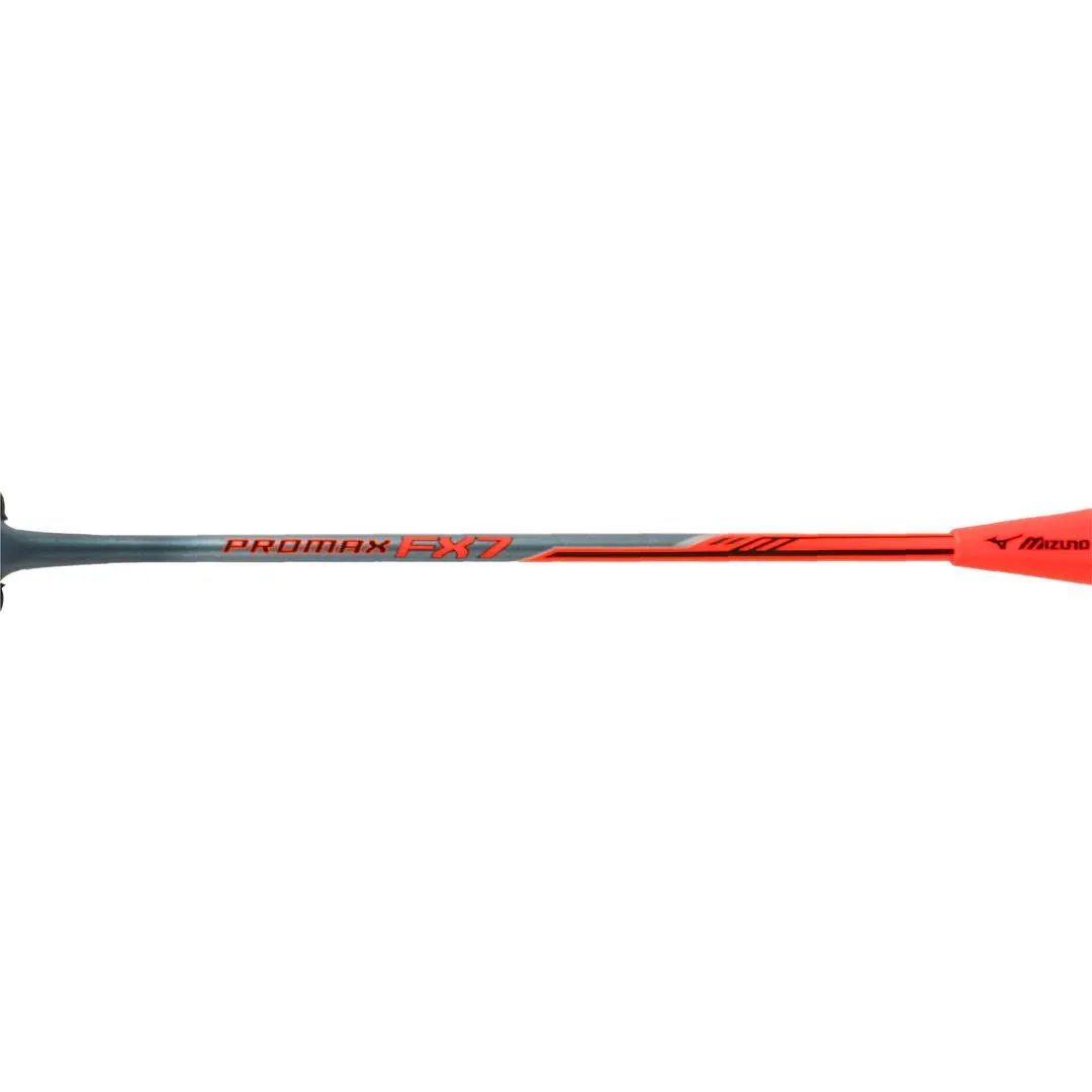 Mizuno Promax FX7 Badminton Racket (Unstrung) - Shadow Grey/Neon Orange/Silver