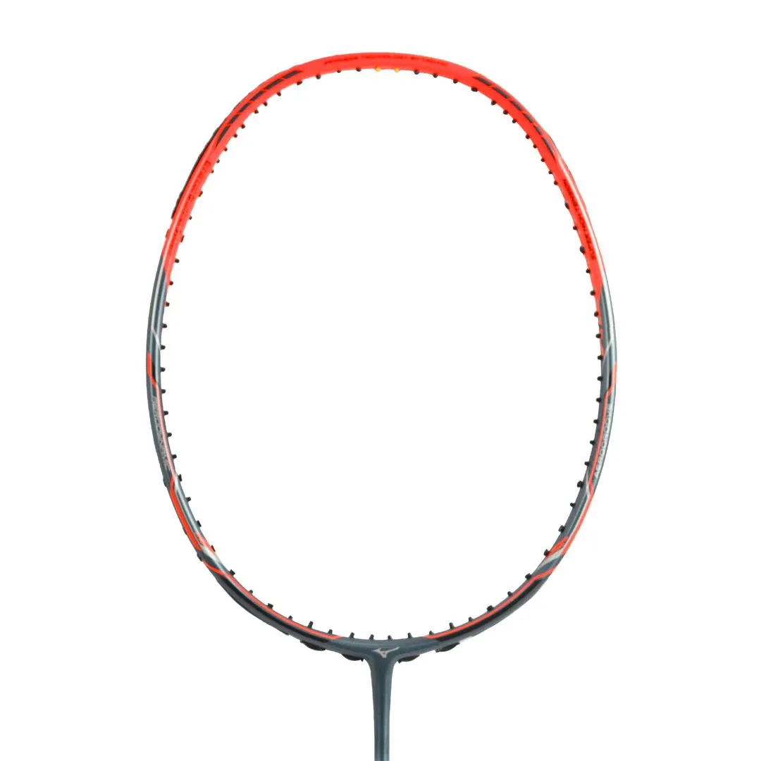 Mizuno Promax FX7 Badminton Racket (Unstrung) - Shadow Grey/Neon Orange/Silver