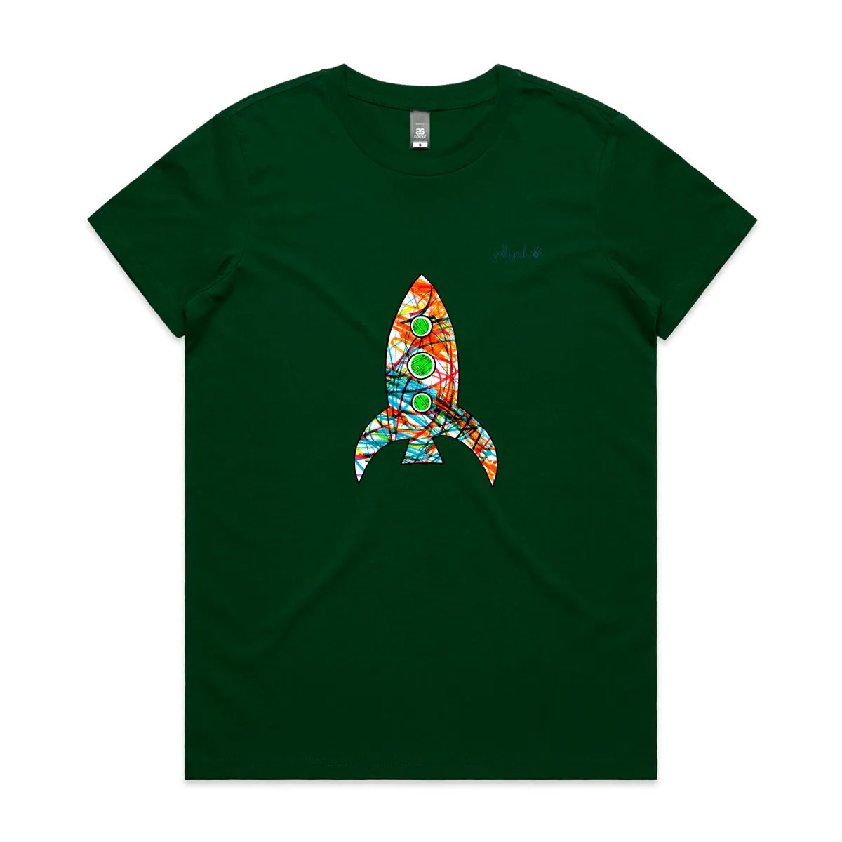 Rocket Drawing Adult Tee