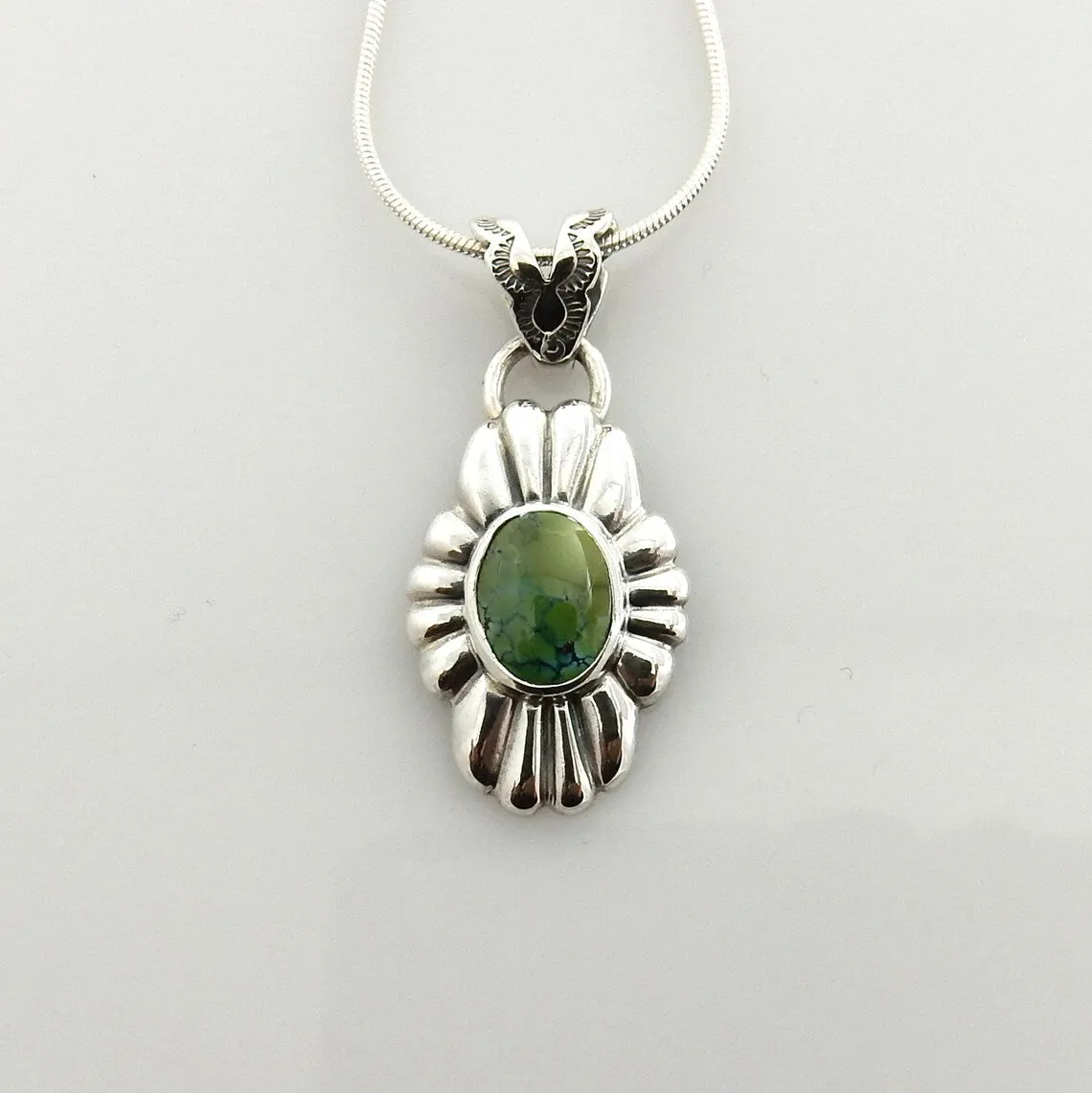 Silver Handcrafted Tibetan Turquoise Pendant