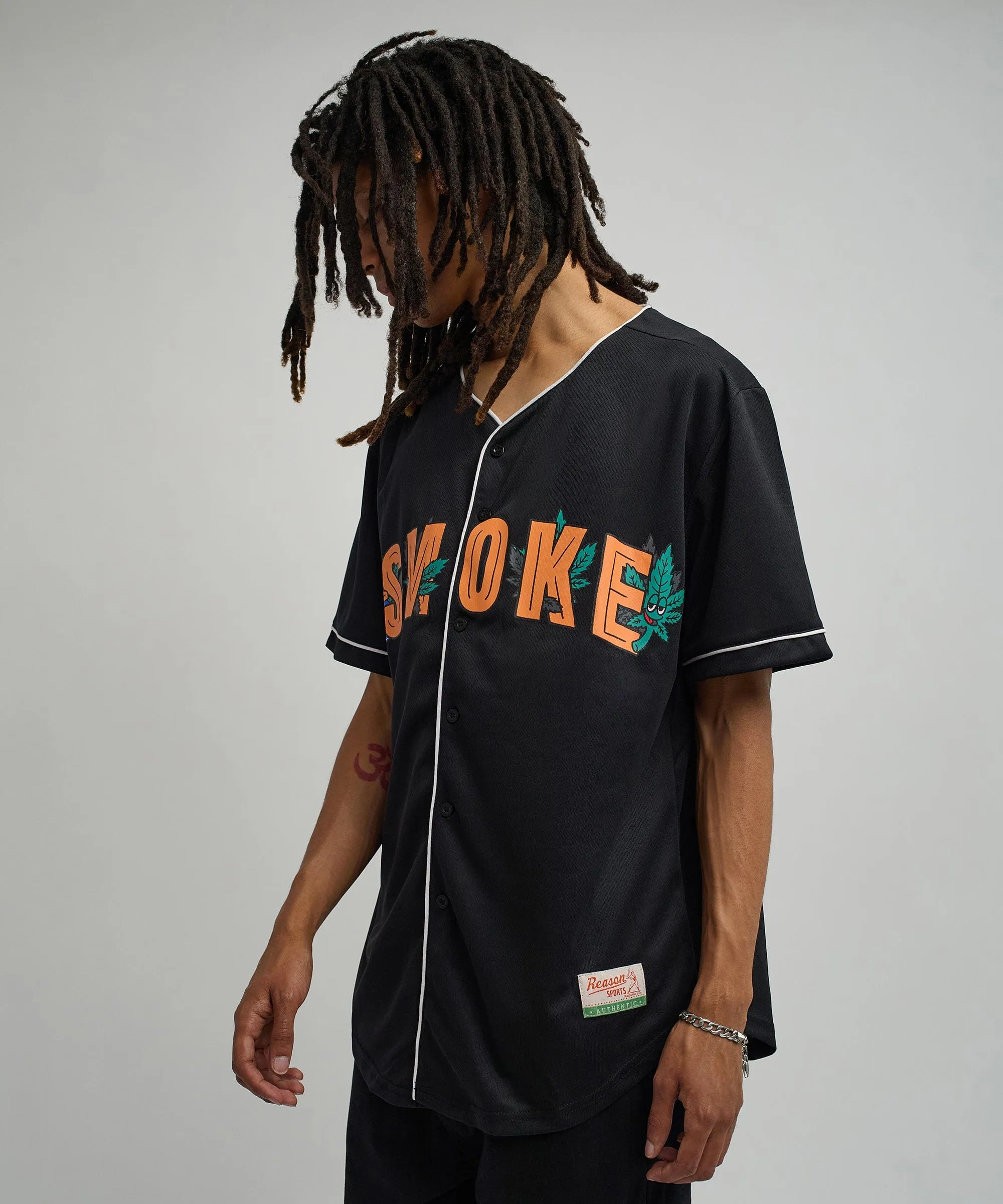 Smoke Baseball Jersey - Black