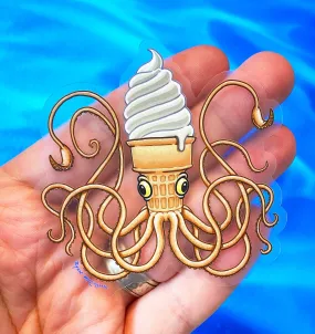 Soft Serve Squid Sticker - Squoft Squirve