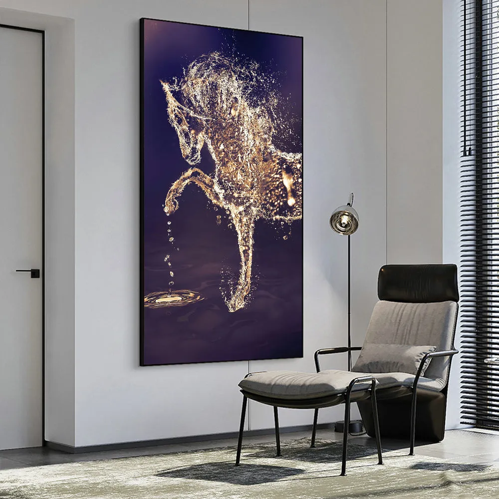 Unique Abstract Lightning Horse Canvas