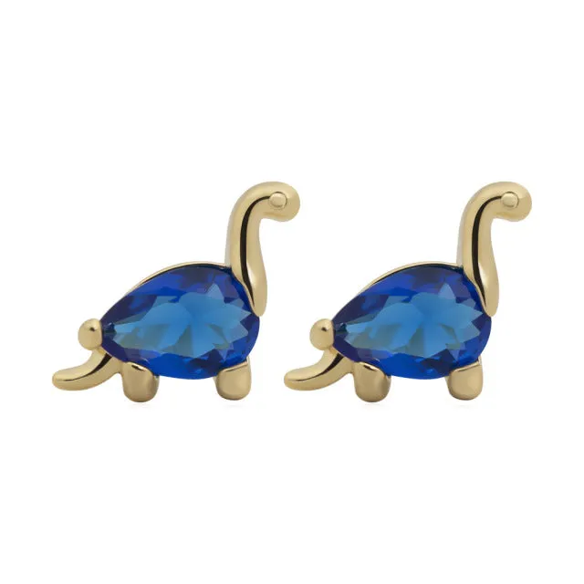 Unique Dinosaur Zircon Small Earrings